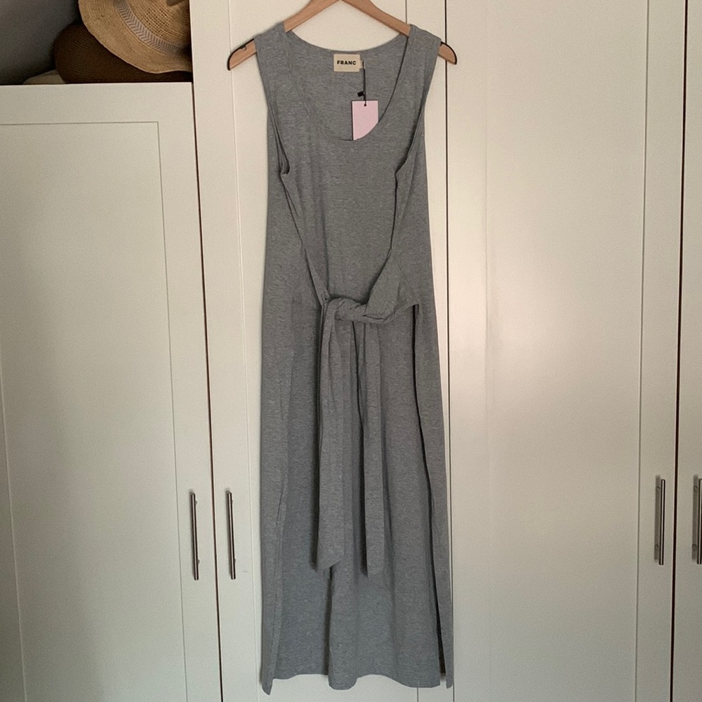 Grey Tank Dress with Ties